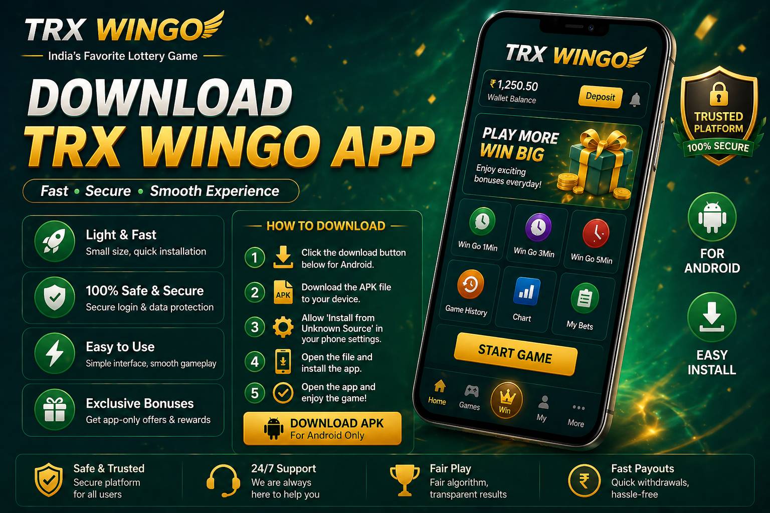 Trx Wingo Game app download on Android phone