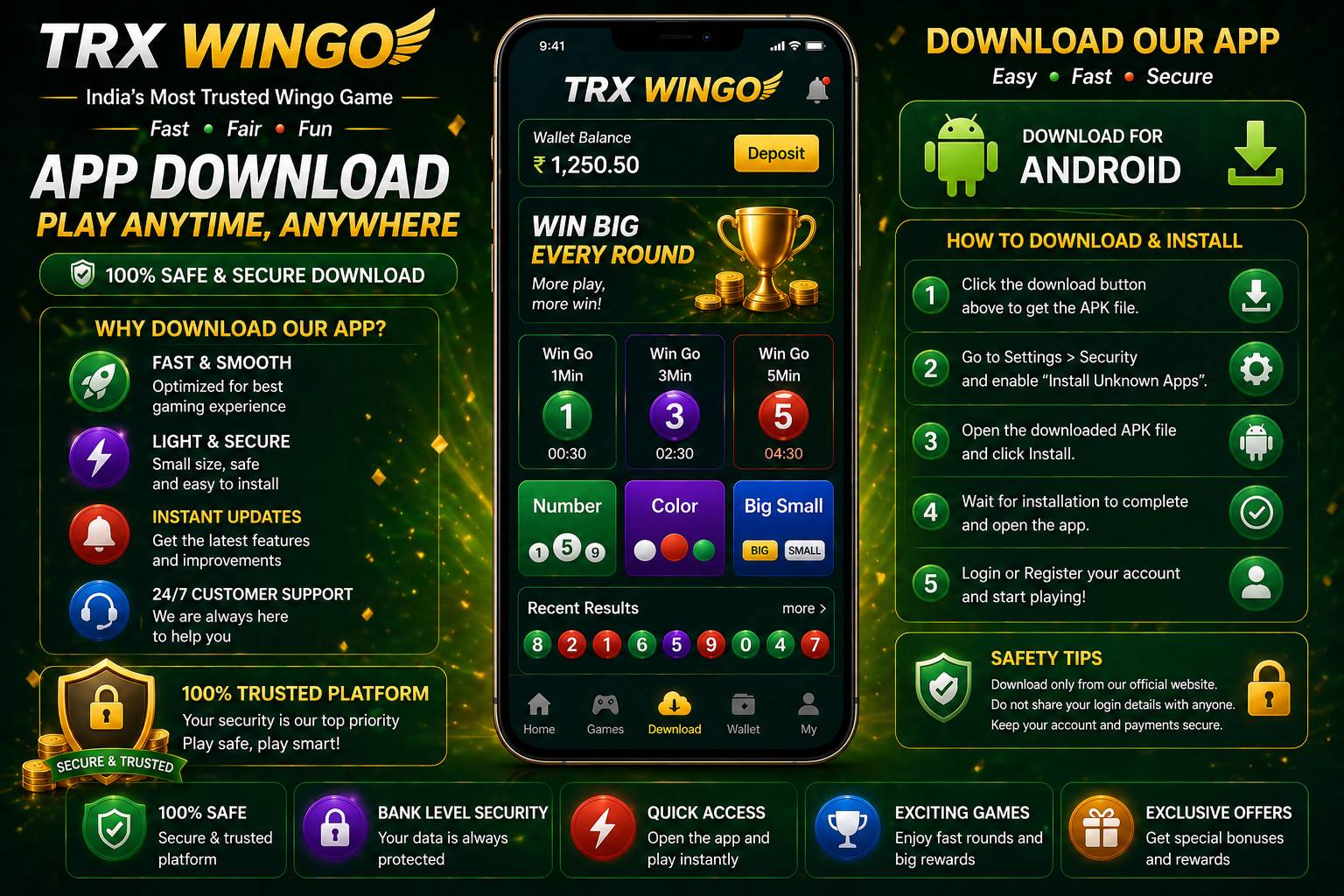 Trx Wingo Game app download India