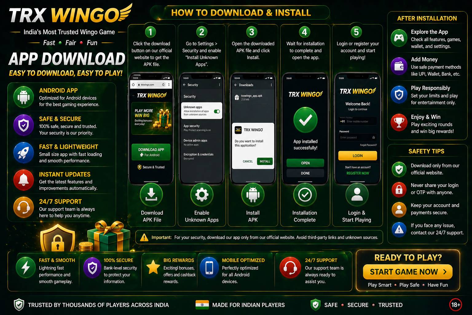 Trx Wingo Game Android app installation guide